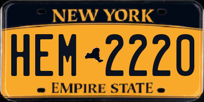 NY license plate HEM2220