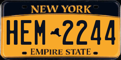 NY license plate HEM2244