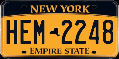 NY license plate HEM2248