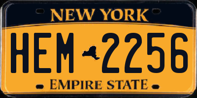 NY license plate HEM2256