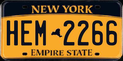 NY license plate HEM2266