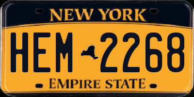 NY license plate HEM2268