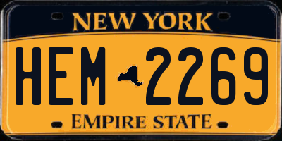 NY license plate HEM2269