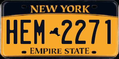 NY license plate HEM2271