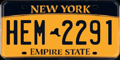 NY license plate HEM2291