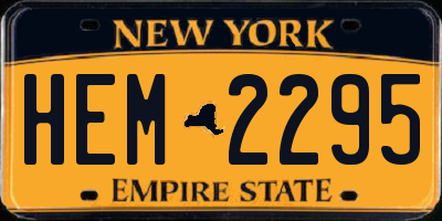 NY license plate HEM2295