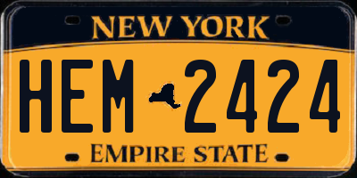 NY license plate HEM2424
