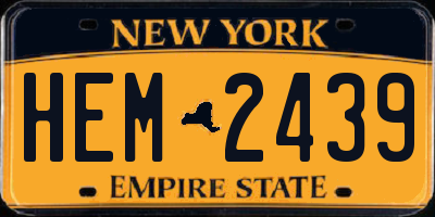 NY license plate HEM2439
