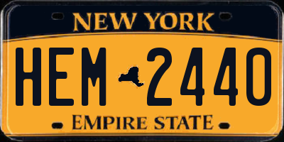 NY license plate HEM2440