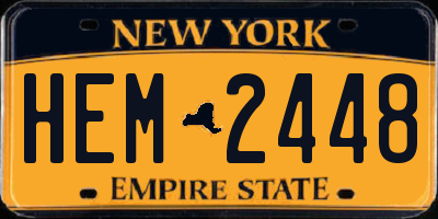 NY license plate HEM2448