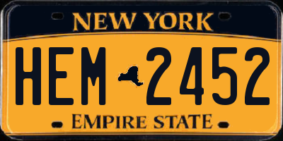 NY license plate HEM2452