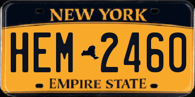 NY license plate HEM2460