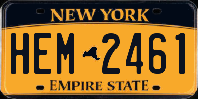 NY license plate HEM2461