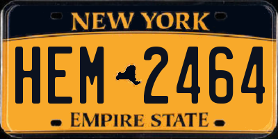 NY license plate HEM2464