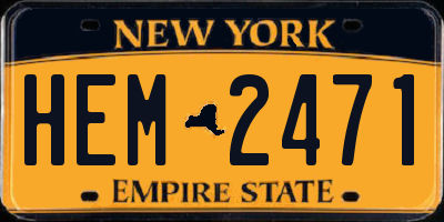 NY license plate HEM2471
