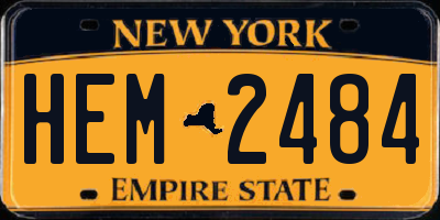 NY license plate HEM2484