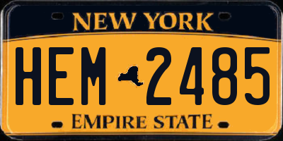 NY license plate HEM2485