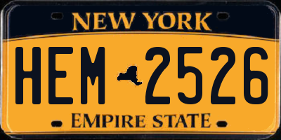 NY license plate HEM2526