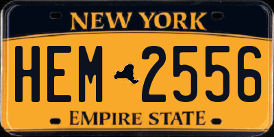 NY license plate HEM2556