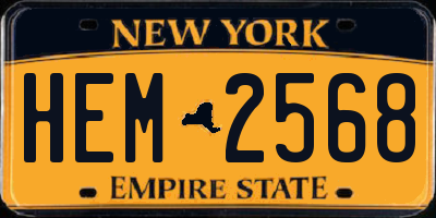 NY license plate HEM2568