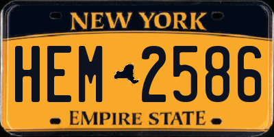 NY license plate HEM2586