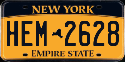 NY license plate HEM2628