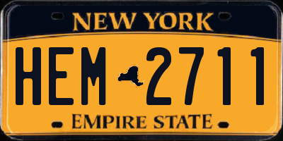 NY license plate HEM2711