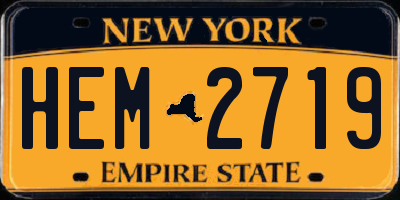NY license plate HEM2719