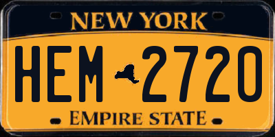 NY license plate HEM2720
