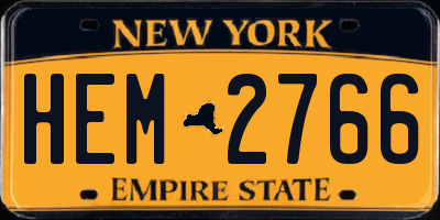 NY license plate HEM2766