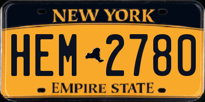NY license plate HEM2780