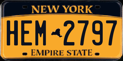 NY license plate HEM2797