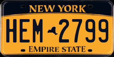 NY license plate HEM2799