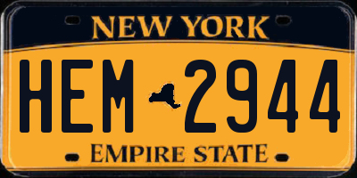 NY license plate HEM2944