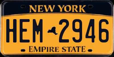 NY license plate HEM2946