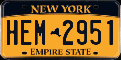 NY license plate HEM2951