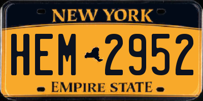 NY license plate HEM2952