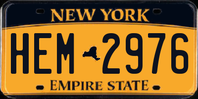 NY license plate HEM2976