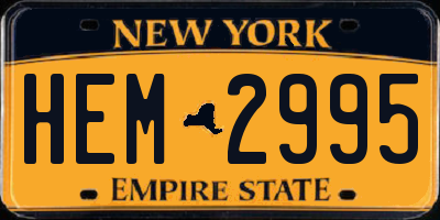 NY license plate HEM2995