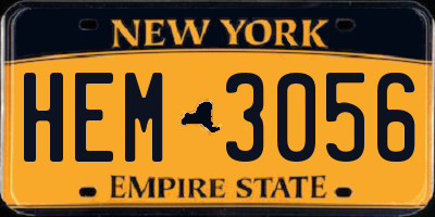NY license plate HEM3056
