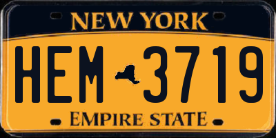 NY license plate HEM3719