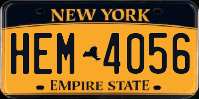 NY license plate HEM4056