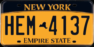 NY license plate HEM4137