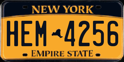 NY license plate HEM4256