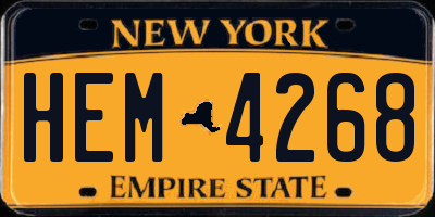 NY license plate HEM4268