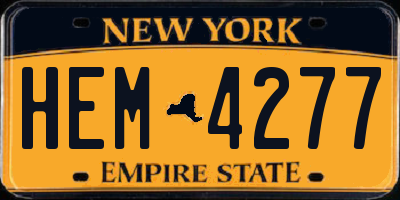 NY license plate HEM4277