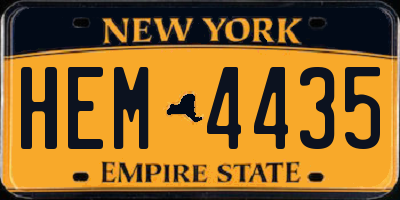 NY license plate HEM4435