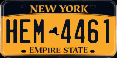 NY license plate HEM4461