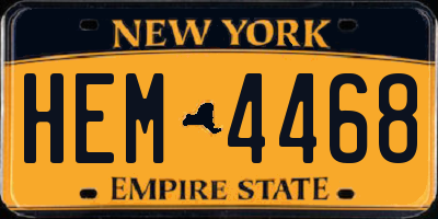 NY license plate HEM4468