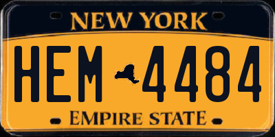 NY license plate HEM4484